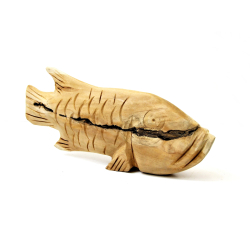Dekoracja drewniana Ryba drewno tekowe